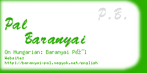 pal baranyai business card